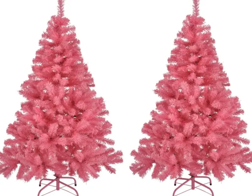 Merkloos Kunstkerstboom/Kunstboom - Roze - Met Anti-Slip - 120 Cm Discount