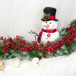 Selwo Guirlandes></noscript>Kunstmatige Rode Bessenslinger, Bessenslinger, Bourgogne Bessen Slinger Voor Kerstdecoratie