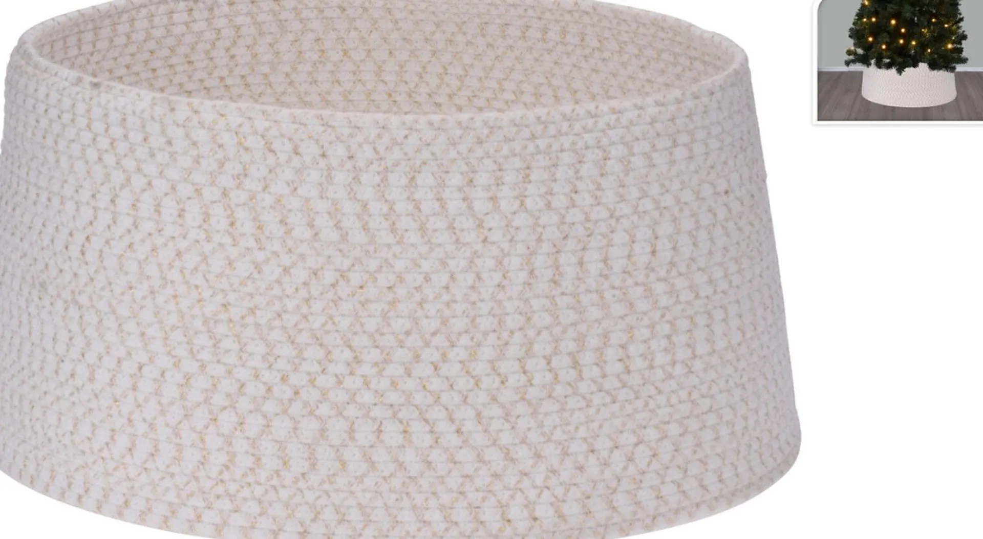 Merkloos Kunststof Kerstboomrok/Kerstboommand Wit 57 Cm Voor Kerstbomen Van 150-180 Cm - Kerstboomrokken/Kerstboommanden Fashion