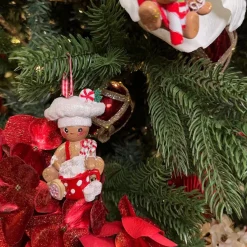 Kurt S. Adler Kerstboomversieringen></noscript> Kerstornament - Gingerbread Mannetjes Chocolademelk - Set Van 2 - Bruin Wit - 10Cm