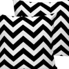 De Groen Home Kerstkussens>Kussenhoes 2 Stuks - Zwart Zigzag -Velvet- 45X45 - Fluweel Kussensloop - Aan Beide Zijden Bedrukt