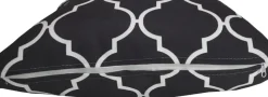 De Groen Home Kerstkussens>Kussenhoesjes X2- Velvet - Wit Ogea Patroon- 45X45 - Kussensloop - Fluweel -Aan Beide Zijden Bedrukt