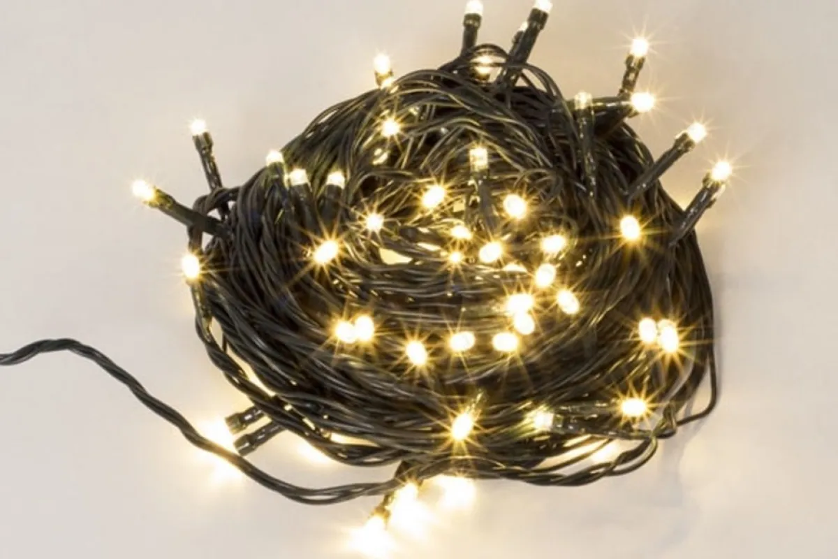 Globall Concept Guirlandes>Led Guirlande - 80 Lampen - Warm Wit - Groene Draad - Modulator - 12M - 24V