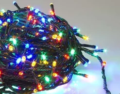 Globall Concept Guirlandes>Led Guirlande - 300 Veelkleurige Lampen - Groene Draad - Modulator - 20M - 31V