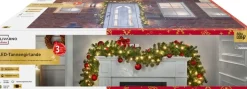 Merkloos Guirlandes>Led Guirlande - Kerstslinger - 80 Warme Led Lampjes Geintegreerd - Met Timer - Lengte 500 Cm - Dennenslinger - Voor Buiten Of Binnen - Kerstverlichting - Werkt Op Netstroom