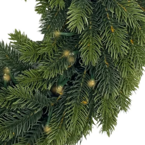 Basic Kerstkransen>Led Kerstkrans 40Cm - Dennenkrans - Groen