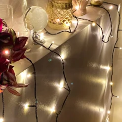 Solistech Led Kerstverlichting Buiten - 120M - 1200 Lichtpuntjes - Ip44 Waterbestendig - Warmwit 2700K - Donkergroene Kabel - Kerst Verlichting Voor Binnen En Buiten - Zeer Energiezuinig 14,4W Cheap