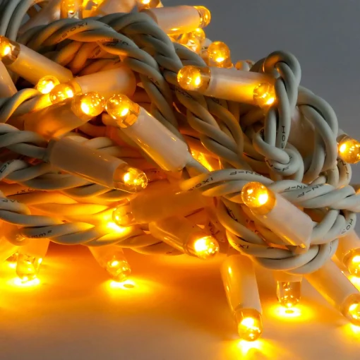 Solistech Led Kerstverlichting Eter Koppelbaar - 50 Lichtpuntjes - Ip65 Waterdicht - Warm Wit 2700K - Hoogwaardige Rubberen Kabel - Energiezuinig 3W - Incl. Stekker 5 M Best