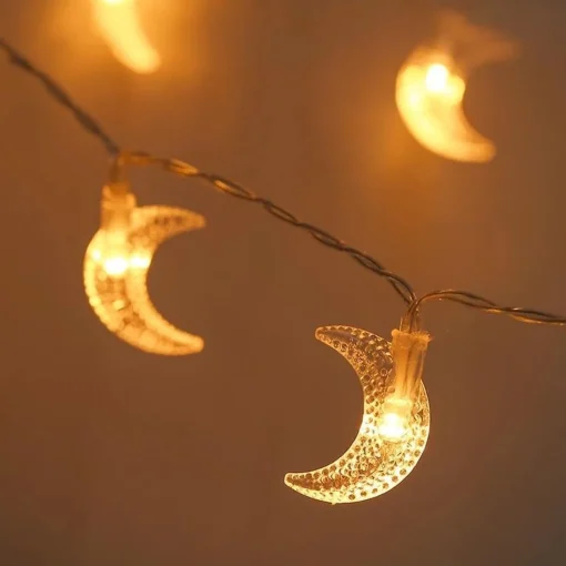 Brill-ligfut Led Lampjes Slinger - Maantjes - 3 Meter - 20 Lichtjes - Werkt Op Batterijen - Knipperfunctie - Slaapkamer - Kerstverlichting Cheap