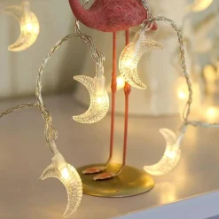 Brill-ligfut Led Lampjes Slinger - Maantjes - 3 Meter - 20 Lichtjes - Werkt Op Batterijen - Knipperfunctie - Slaapkamer - Kerstverlichting Cheap