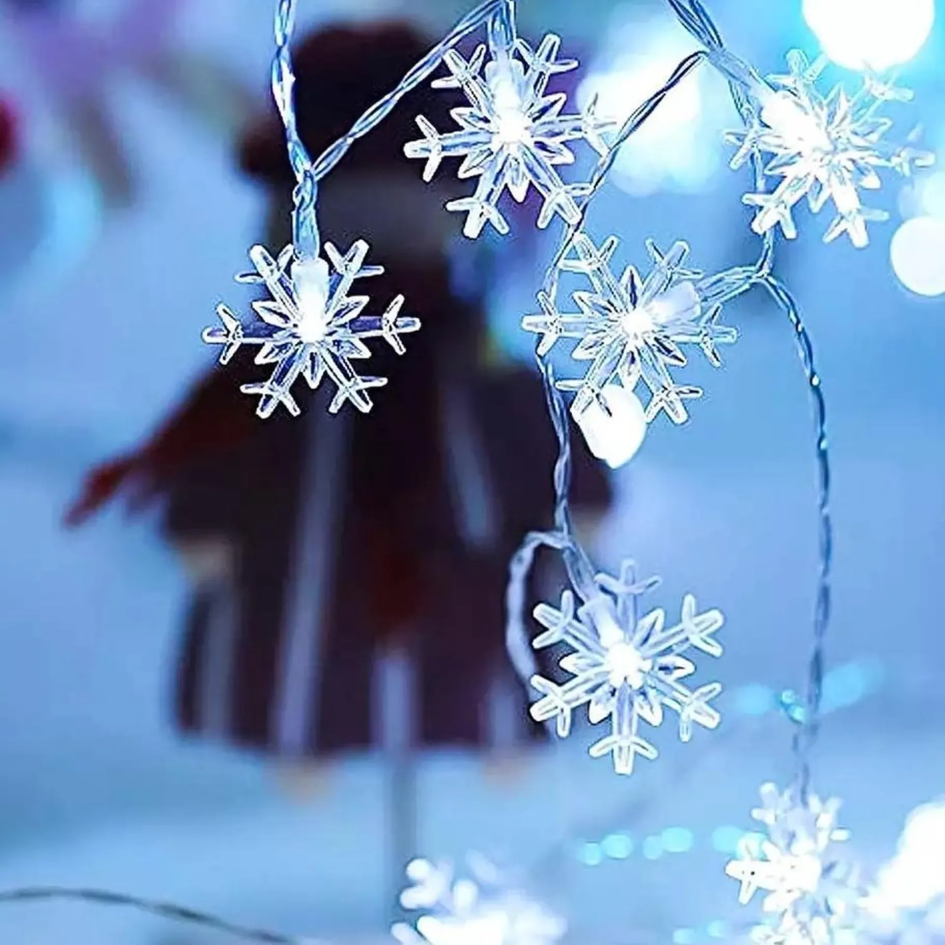 Brill-ligfut Led Lampjes Slinger - Sneeuwvlokken - 6 Meter - 40 Lichtjes - Wit Licht - Kerst - Winter - Lichtsnoer Op Batterij Cheap