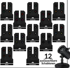 Merkloos Led Laser Licht Projector | 72 Motieven | Kerst Verlichting | Verschillende Thema's | Voor Buiten & Binnen | Shop