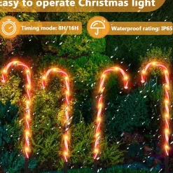 Alizendeh Led Licht Ketting Buiten Zuurstok Touw Licht Kerstverlichting Hot