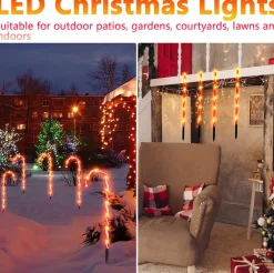 Alizendeh Led Licht Ketting Buiten Zuurstok Touw Licht Kerstverlichting Hot