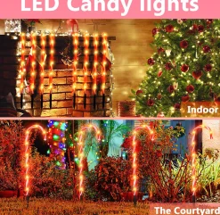 Alizendeh Led Licht Ketting Buiten Zuurstok Touw Licht Kerstverlichting Hot