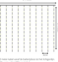 ‘Merkloos’’ Led Lichtgordijn Sfeerverlichting - Incl. Batterijen, Afstandsbediening En Spijkertjes - 3X3 Meter - Warm Wit - Sfeerverlichting Voor Binnen En Buiten - 300 Leds Cheap