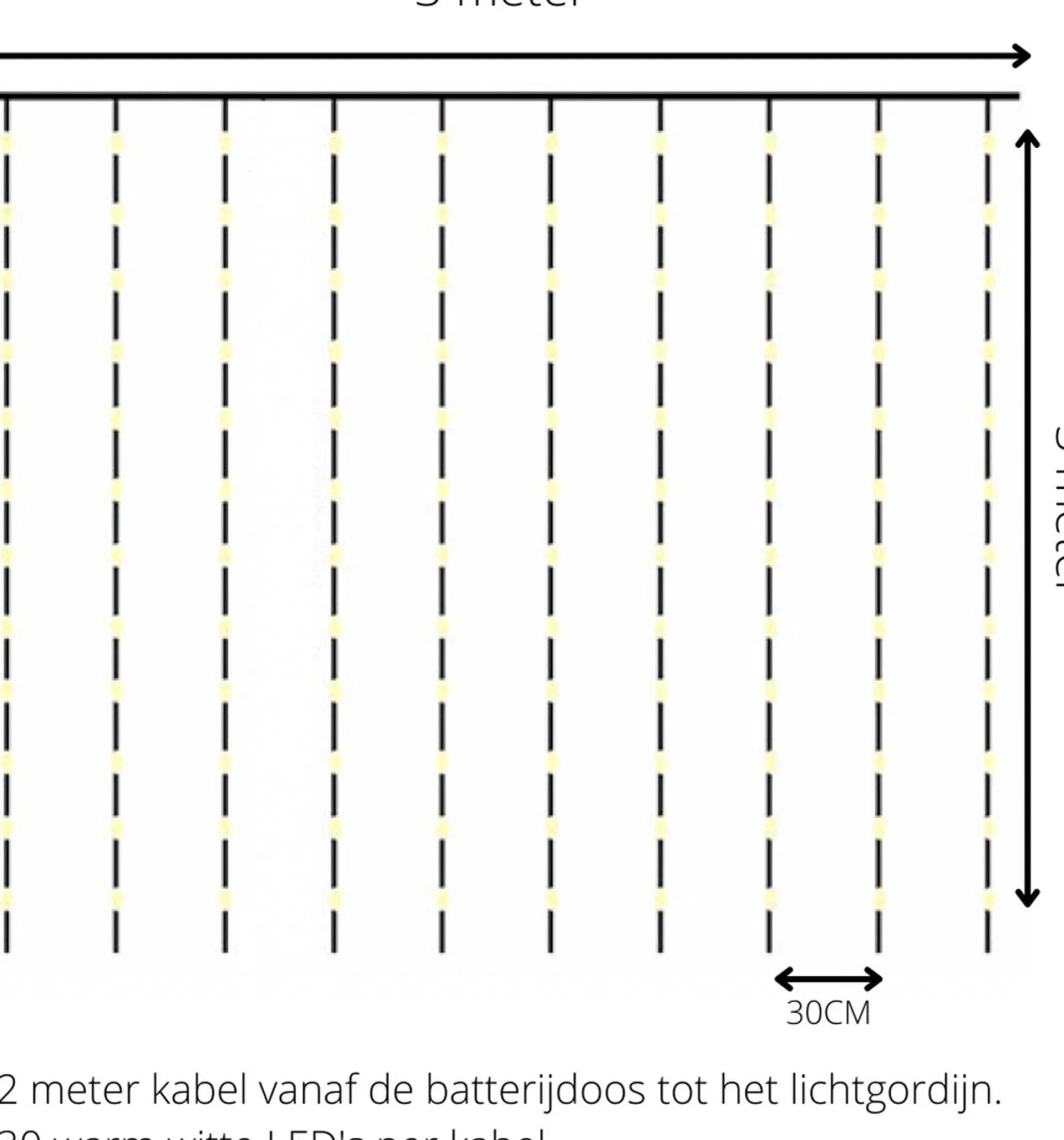 ‘Merkloos’’ Led Lichtgordijn Sfeerverlichting - Incl. Batterijen, Afstandsbediening En Spijkertjes - 3X3 Meter - Warm Wit - Sfeerverlichting Voor Binnen En Buiten - 300 Leds Cheap