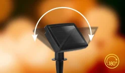 Qualu Led Lichtsnoer Met Zonne-Energie - Dag En Nacht Sensor - Igia Teron - 0.06W - 11.9 Meter - 100 Led's Meerkleurig - Waterdicht Ip44 - Zwart Online