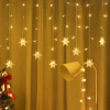 Xd Xtreme Led Sneeuwvlok Lichtgordijn - Kerstverlichting - Lichtgordijn - Energiebesparend - - Decoratie Verlichting - Kerstdagen - Feestdagen - Feestverlichting - Warm Wit Outlet
