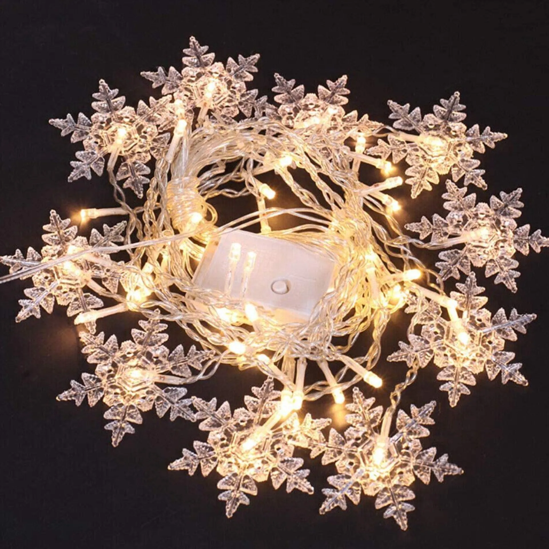 Xd Xtreme Led Sneeuwvlok Lichtgordijn - Kerstverlichting - Lichtgordijn - Energiebesparend - - Decoratie Verlichting - Kerstdagen - Feestdagen - Feestverlichting - Warm Wit Outlet