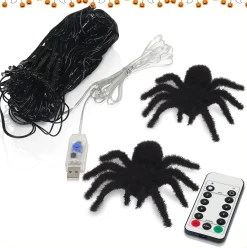 Merkloos Led Spinnenweb Halloween Fairy Lights Usb-Verlichting Duurzaam Griezelig En Mooi Shop