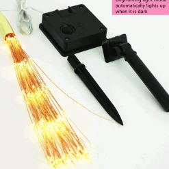 Merkloos Led-Vuurwerk Lichtslinger-Werkt Op Zonne-Energie -200Led Lichtjes- Warm Wit Licht Best Sale