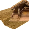 Merkloos Kerststallen>Lege Houten Kerststal Met Ondergrond 39 Cm - Kerststalletjes