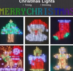 Lichtendirect -Smart-Lichtslinger-400 Rgb Leds- 2X2M- App-Sfeerverlichting-Decoratie-Kerstverlichting-Tuinverlichting-Bruiloft-Festival-Lichtsnoer-Prikkabel Store