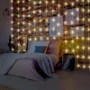 discountershop Lichtgordijn | Lichtvorhang | Extra Warm Wit | +8 Functies |3.6W | Gordijnverlichting 400 Led| 190X200 Cm Hot