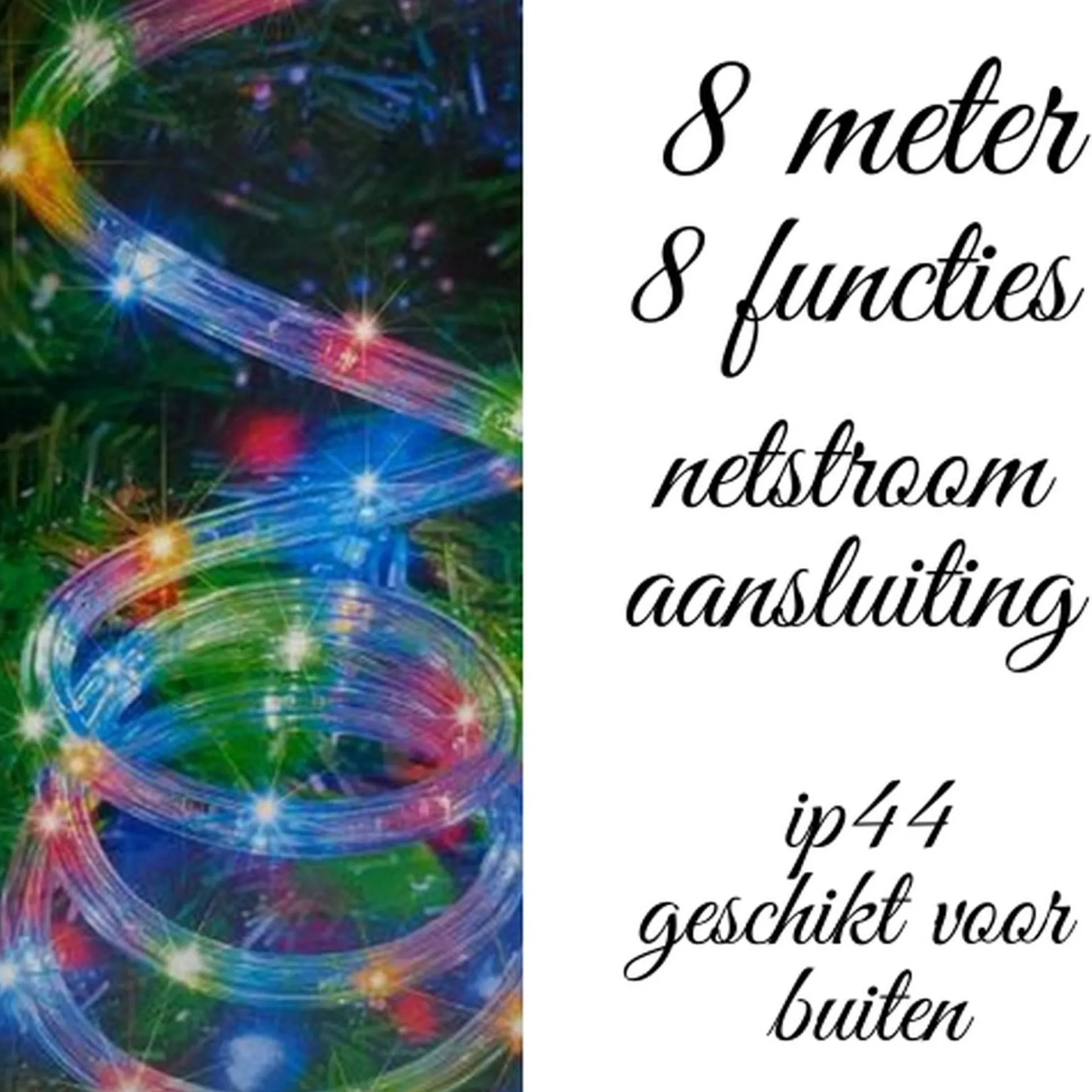 Zatzon Lichtslang Led Slinger 8M - Veelkleurig - Lichtsnoer - Led - Ledsnoer - Kerstverlichting - Kerst - Terrasverlichting - Binnen - Buiten - Multifunction 34W - 8M - Guirlande - Snoer - Professioneel Decoreren New