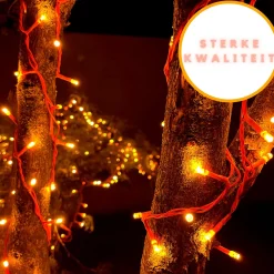 Fienosa Lichtsnoer - Lichtsnoer Oranje - Oranje Feest Artikelen - 200 Lampjes - 8 Meter Snoer - Koningsdag - Oranje Led Slinger - - Wk Vrouwen Voetbal -Feestverlichting - Tuinverlichting - Sfeer Best