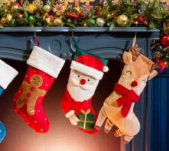 Sass u0026 Belle Kerstsokken>Lieve Christmas Stocking Met Rendier Met Rode Sjaal En Bungelende Pootjes Van Sass & Belle