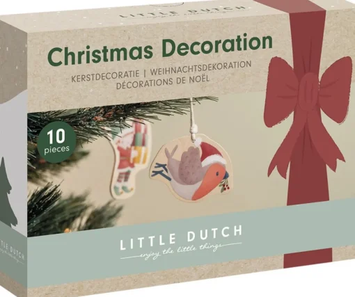 Little Dutch Kerstboomversieringen> Houten Kersthangers - Kerstdecoratie