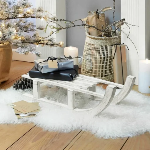 Loberon Kerstbeelden> Decoratieve Slee Joshua Antiekwit