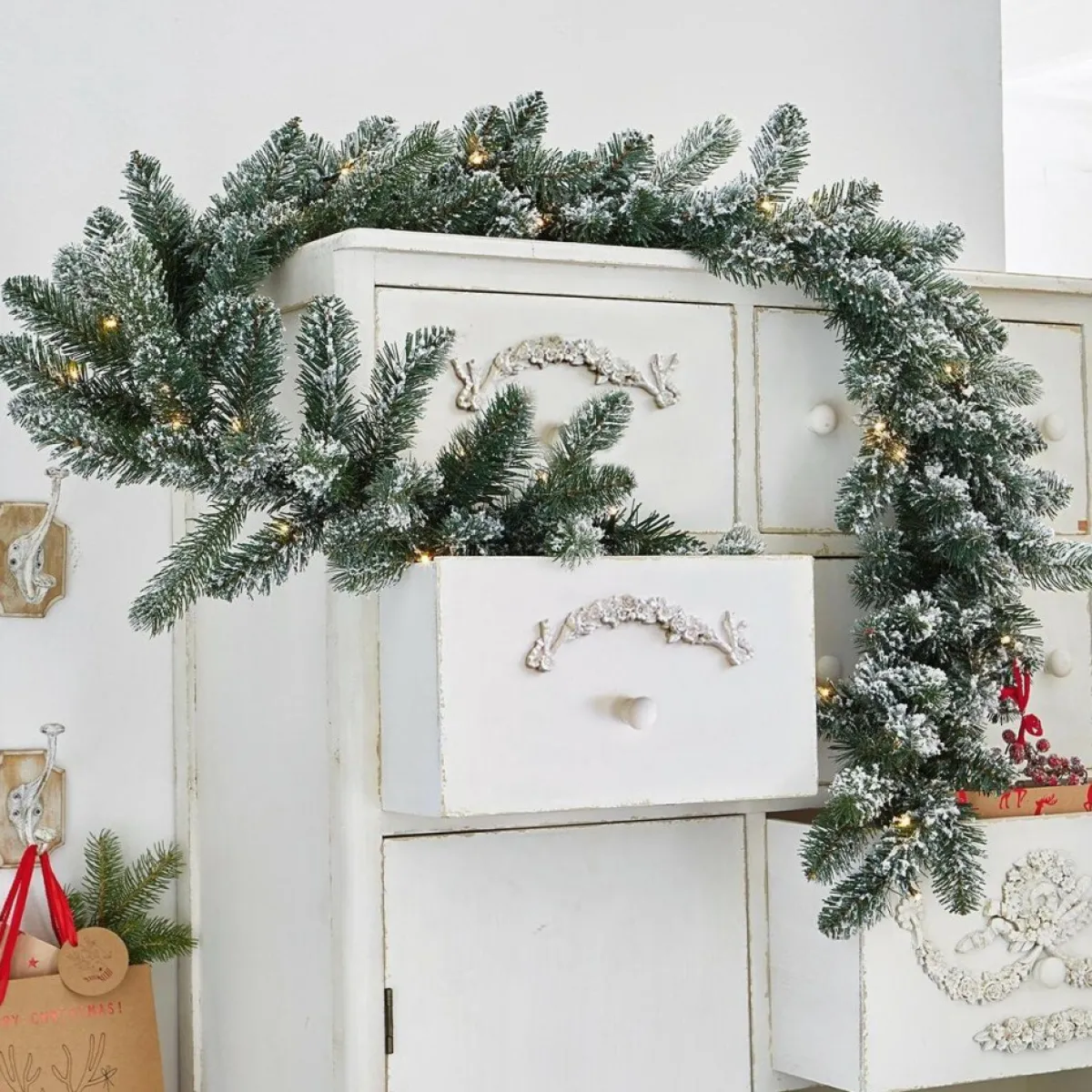 Loberon Guirlandes> Guirlande Monetry Groen/Wit