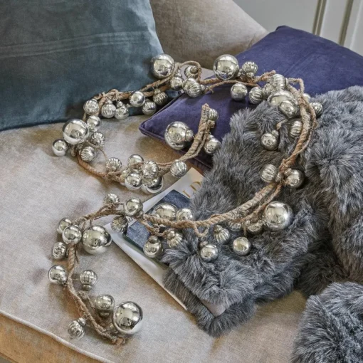 Loberon Guirlandes> Guirlande Pearls Antiekzilverkleurig