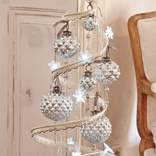 Loberon Kersthanger> Kerstversiering Set Van 6 Murron Zilverkleurig