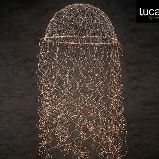 Luca lighting - Kroonluchter Kwal Zilver Warm Wit 1280Led Ip44 - L200Xd60Cm - Woonaccessoires En Seizoensgebondendecoratie (Europese Stekker ) Best Sale