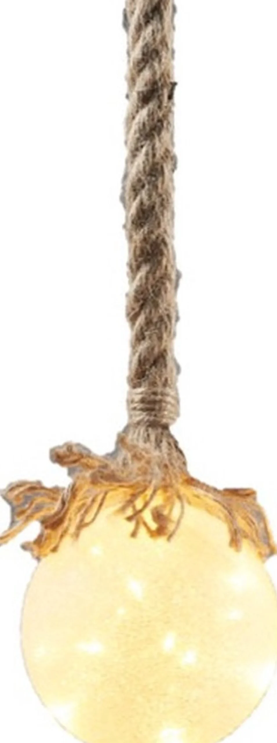 Luca lighting Bal Aan Touw Kerstverlichting Met 15 Led Lampjes - H90 X O10 Cm - Frosted White Cheap