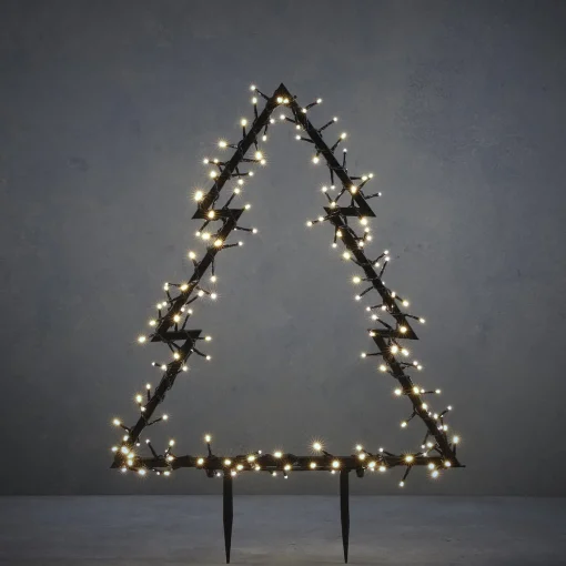 Luca lighting Garden D'Light Kerstboom Tuinsteker Met Klassiek Witte Led Verlichting - L53 X H75 Cm - Zwart Discount