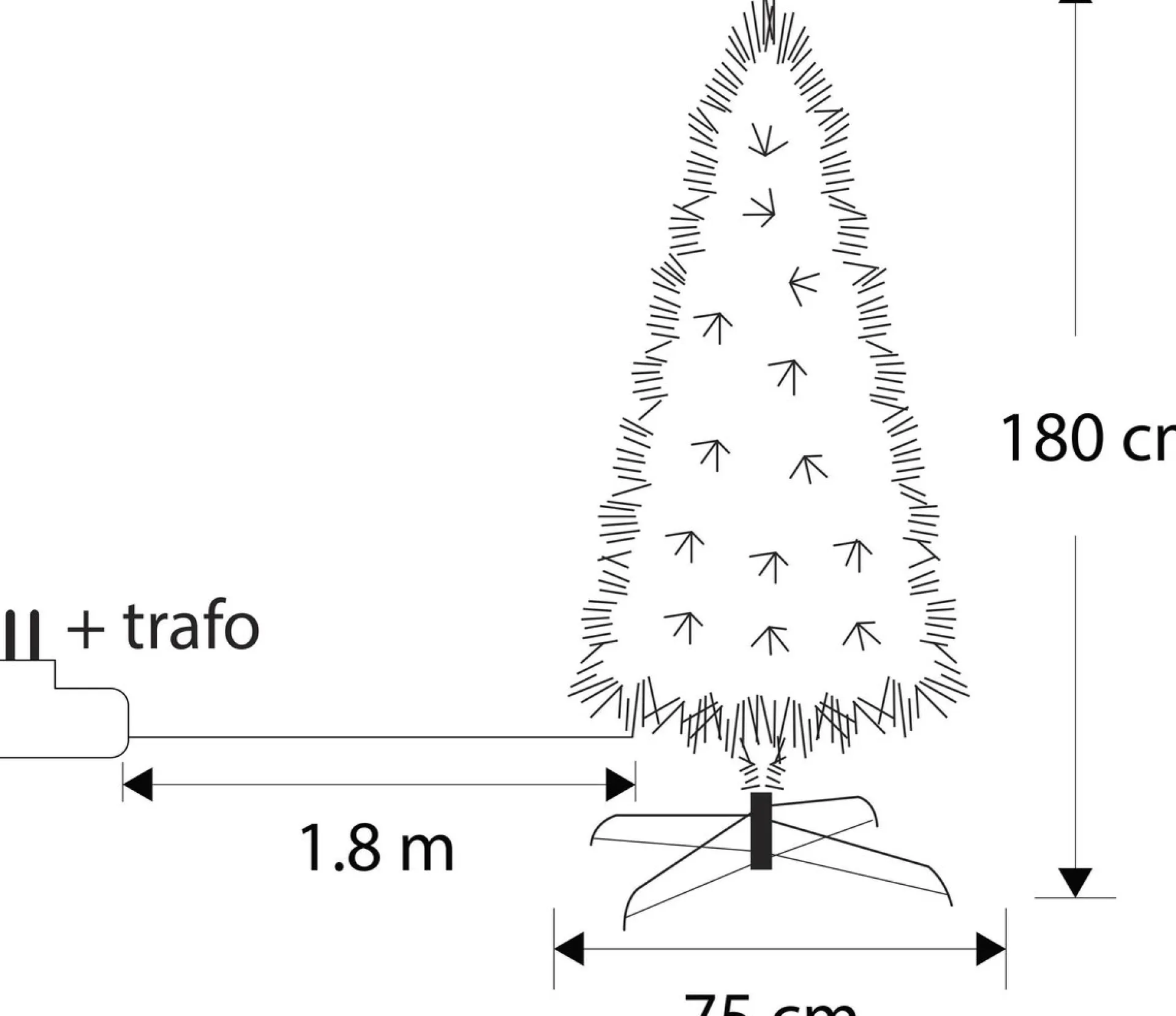 Luca lighting Greenwood Kunstkerstboom Met Fibre Optic Verlichting - H180 Cm - Multikleur Hot