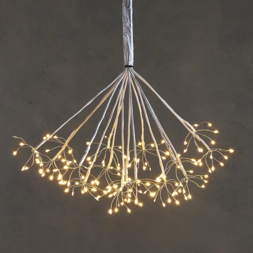 Luca lighting Kerstverlichting Paardenbloem Met 160 Warm Witte Led Lampjes - O80 Cm - Zilver Hot