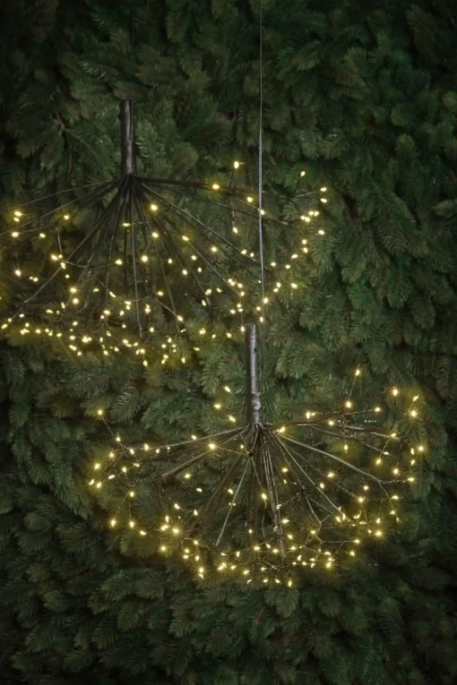Luca lighting Kerstverlichting Paardenbloem Met 150 Warm Witte Led Lampjes - O58 Cm - Zilver Sale