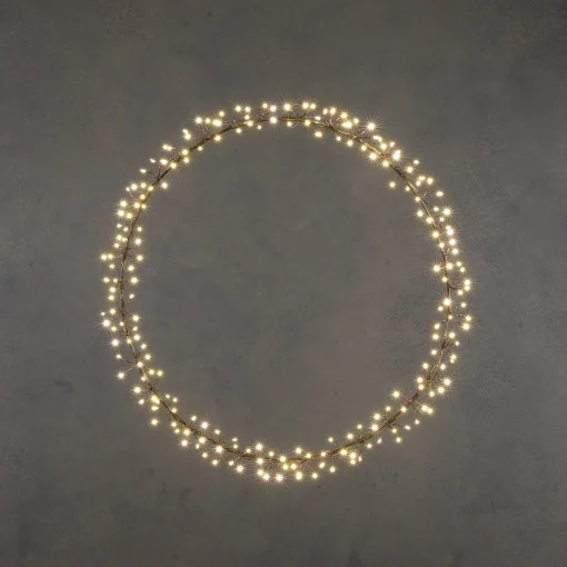Luca lighting Lichtkrans Met Warm Witte Led Verlichting - O40 Cm - Zwart Fashion