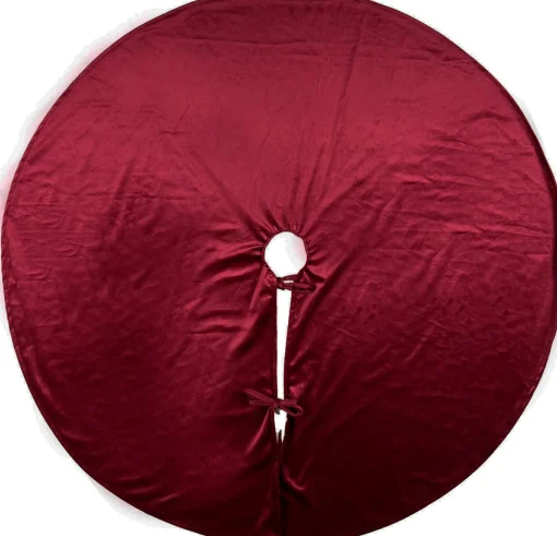Merkloos Lumi - Kerstboomrok Velvet - 120 Cm - Rood Clearance