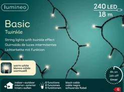 Lumineo Kerstverlichting - 18 M - Warm Wit - 240 Leds - Lichtsnoer Store