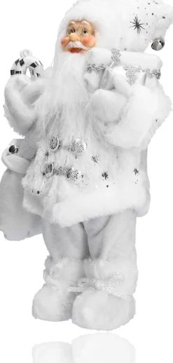 discountershop Kerstbeelden></noscript>Luxe Afgewerkte Kerst Decoratie | Kerstversiering | 57 Cm | Grijs | Handgemaakt Kerstpop |