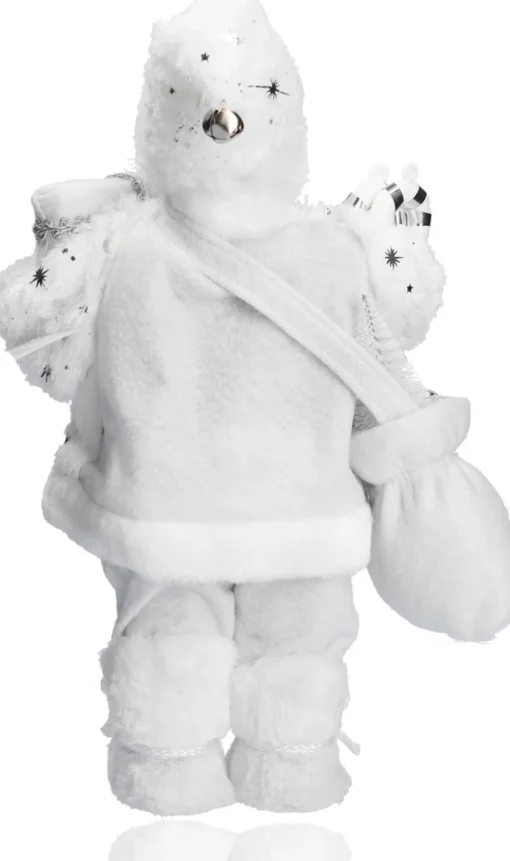 discountershop Kerstbeelden>Luxe Afgewerkte Kerst Decoratie | Kerstversiering | 57 Cm | Grijs | Handgemaakt Kerstpop |