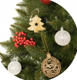 LEAN TOYS Luxe Diamond Kunstkerstboom 150 Cm Natuurspar - Zeer Dicht Takkenstelsel - Eenvoudige Opbouw Zonder Gereedschap - Onderhoudsvriendelijk En Herbruikbaar - Kunststof Spar Kerstboom - Natuurlijke Uitstraling Discount