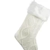 Goodwill Kerstsokken>Luxe Gebreide Witte Christmas Stocking Van - Decoratie Kerstsok